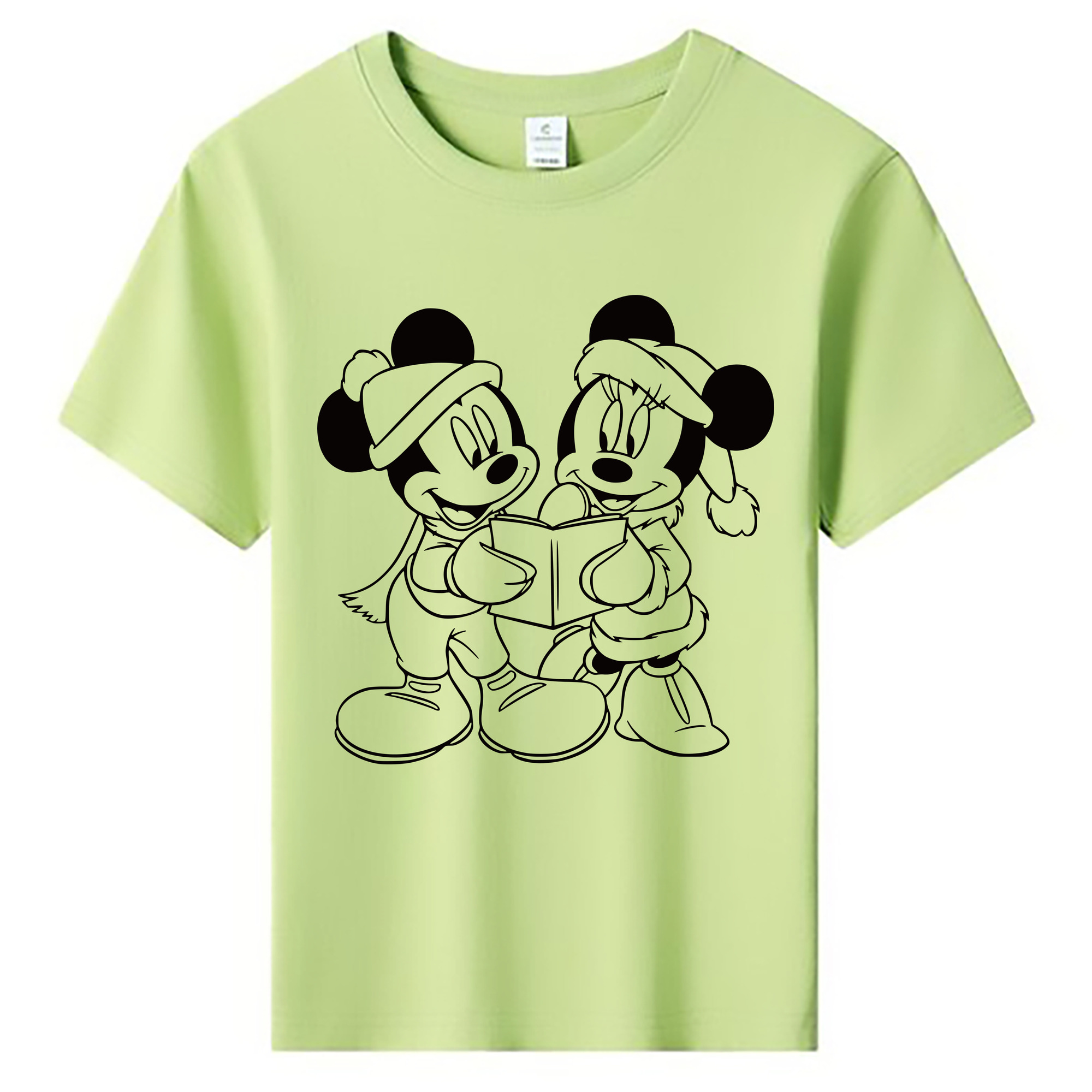 ミッキーマウス Mickey Mouse 綿100％キッズTシャツ（フロントプリント）